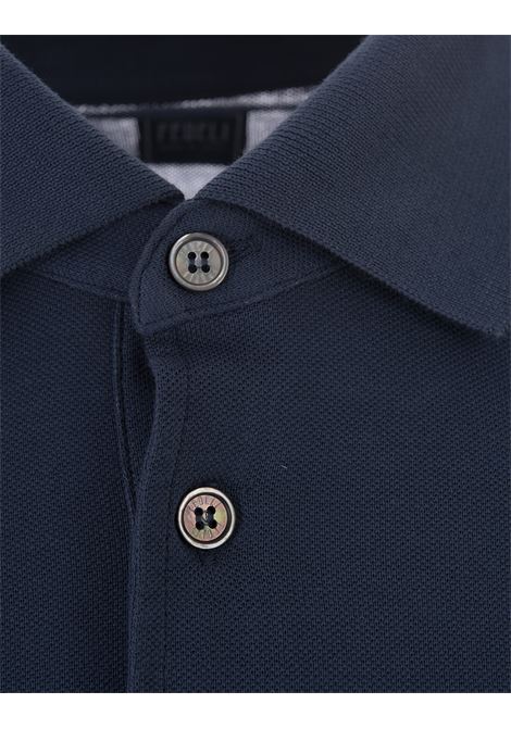 FEDELI Polo In Leggero Piquet Di Cotone Blu Scuro - FEDELI Hotsell