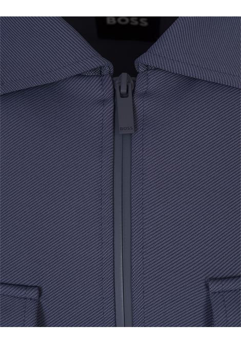 BOSS Sovracamicia Blu Con Zip - BOSS Negozio