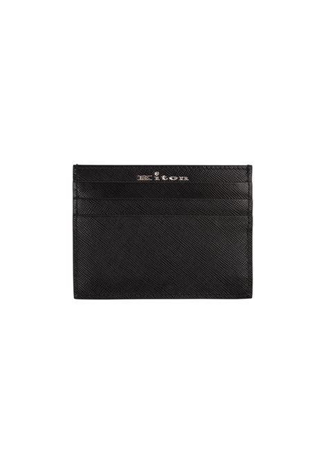KITON Portacarte Nero Con Logo Argentato - KITON Qualità