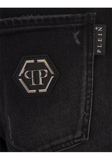 PHILIPP PLEIN Jeans Super Straight Cut Neri - PHILIPP PLEIN Consegna Veloce