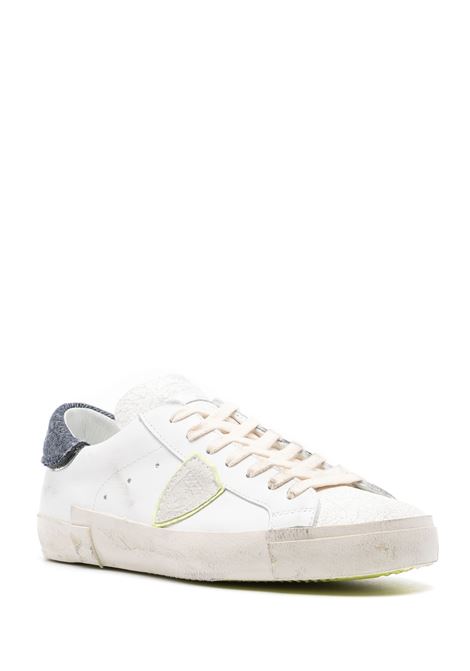 PHILIPPE MODEL Sneakers Prsx Bianche e Denim Blu - PHILIPPE MODEL Affare Del Giorno