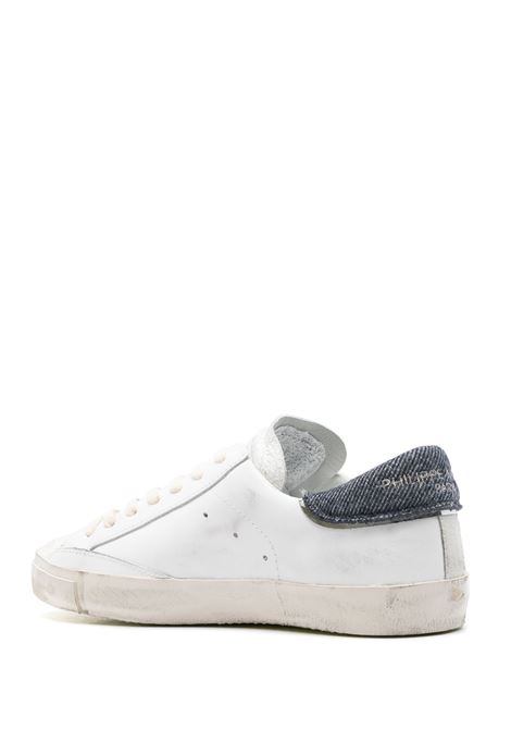 PHILIPPE MODEL Sneakers Prsx Bianche e Denim Blu - PHILIPPE MODEL Affare Del Giorno
