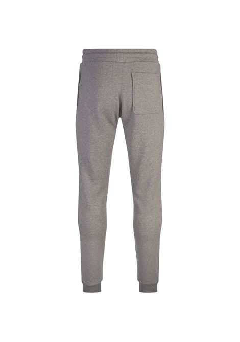 MONCLER Joggers Grigi Con Patch Logo a Contrasto - MONCLER Offerta