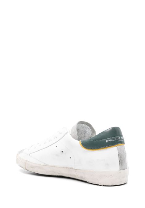 PHILIPPE MODEL Sneakers Prsx Bianche e Verdi - PHILIPPE MODEL Vendita Calda
