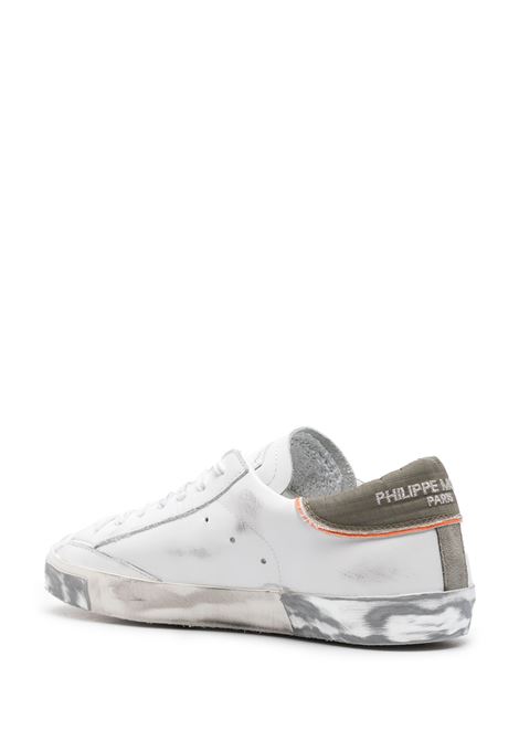 PHILIPPE MODEL Sneakers Prsx Bianche e Verdi - PHILIPPE MODEL Vendita Economica