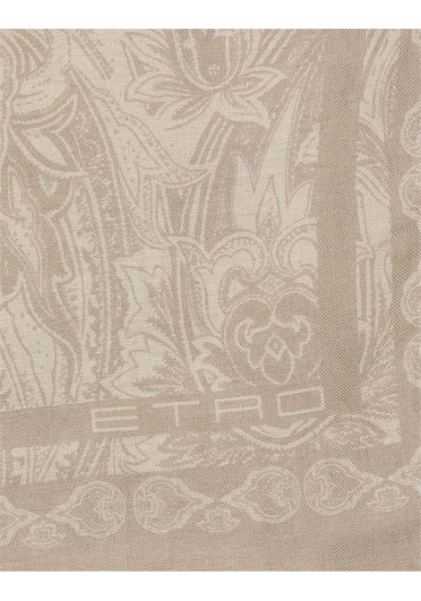 ETRO Sciarpa In Misto Cashmere Beige Stampato - ETRO Nuova