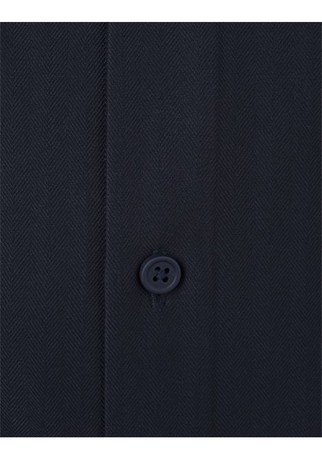 BOSS Camicia Slim Fit Blu In Materiale Elasticizzato Ad Alte Prestazioni a Spina Di Pesce - BOSS Spedizione Gratuita