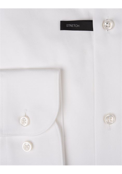 BOSS Camicia Hank Slim Fit In Tessuto Armaturato Di Cotone Stretch Bianco - BOSS Pezzi Unici