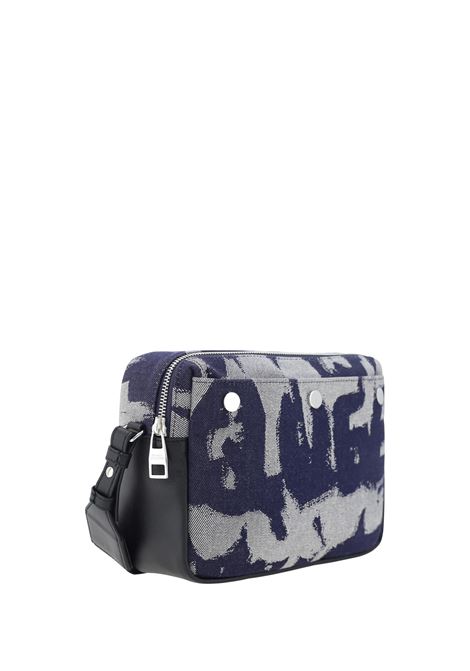 ALEXANDER MCQUEEN Borsa a Tracolla In Denim McQueen Graffiti Indaco - ALEXANDER MCQUEEN Acquista Ora