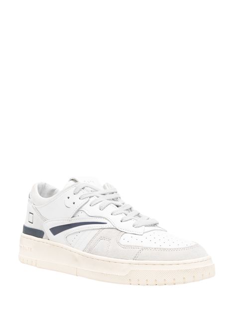 D.A.T.E. Sneakers Torneo Vintage Bianche e Blu - D.A.T.E Consegna Veloce
