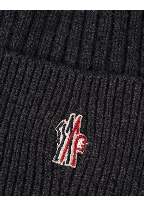 MONCLER GRENOBLE Berretto In Cashmere Grigio Antracite Con Logo - MONCLER GRENOBLE I Più Venduti