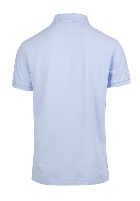 RALPH LAUREN Polo in Piquet Slim-Fit Azzurro Cielo e Bianca - RALPH LAUREN 2025