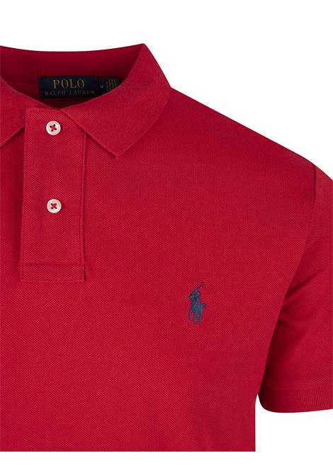 RALPH LAUREN Polo In Piquet Slim-Fit Rossa - RALPH LAUREN Qualità