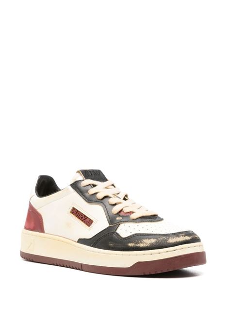 AUTRY Sneakers Medalist Low Super Vintage In Pelle Bianca Rossa e Nera - AUTRY Vendita