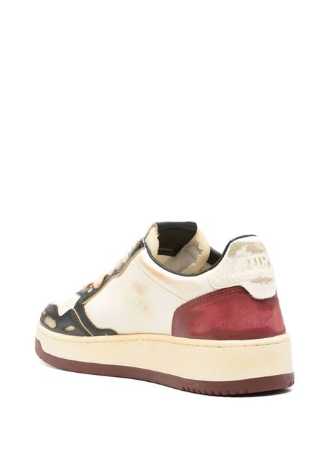 AUTRY Sneakers Medalist Low Super Vintage In Pelle Bianca Rossa e Nera - AUTRY Vendita