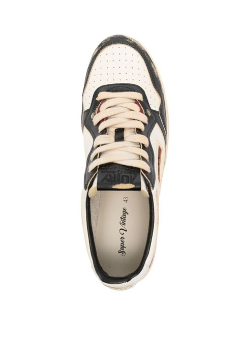 AUTRY Sneakers Medalist Low Super Vintage In Pelle Bianca Rossa e Nera - AUTRY Vendita