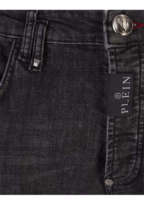 PHILIPP PLEIN Jeans Skinny In Denim Grey Splash - PHILIPP PLEIN Promozione
