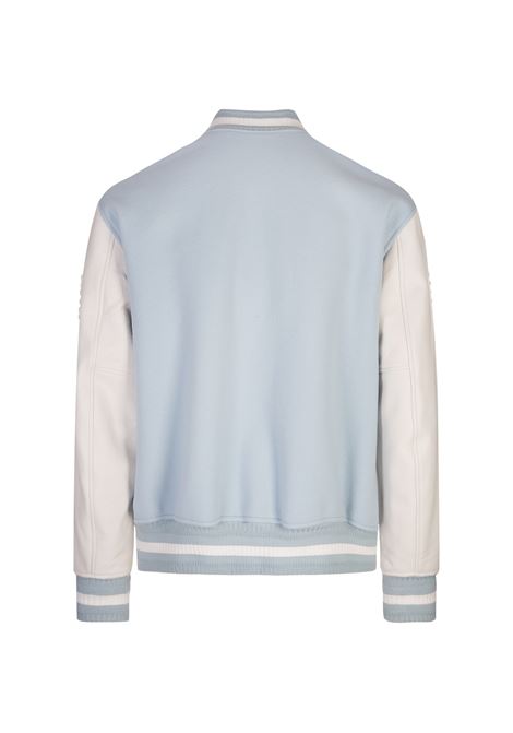 GIVENCHY Bomber GIVENCHY Bianco e Azzurro In Lana e Pelle - GIVENCHY Spedizione Gratuita