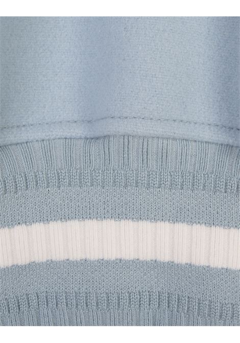 GIVENCHY Bomber GIVENCHY Bianco e Azzurro In Lana e Pelle - GIVENCHY Spedizione Gratuita