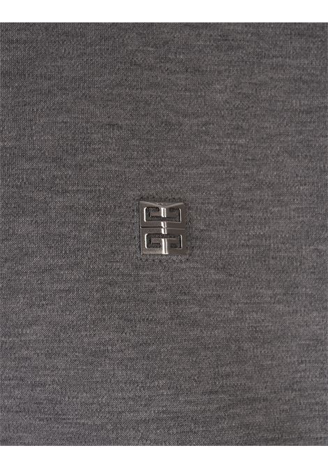 GIVENCHY Giacca Sportiva In Tessuto Garzato Grigio Con Dettaglio 4G - GIVENCHY Qualità Garantita