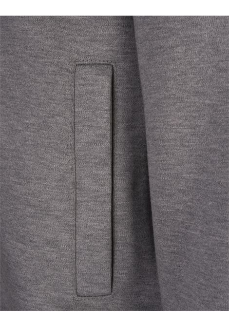 GIVENCHY Giacca Sportiva In Tessuto Garzato Grigio Con Dettaglio 4G - GIVENCHY Qualità Garantita