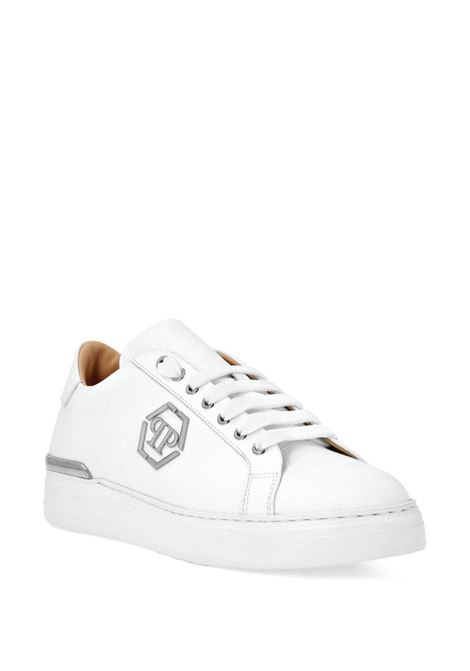 PHILIPP PLEIN Sneakers Low-Top Monogram In Nappa Bianca - PHILIPP PLEIN Acquista Ora