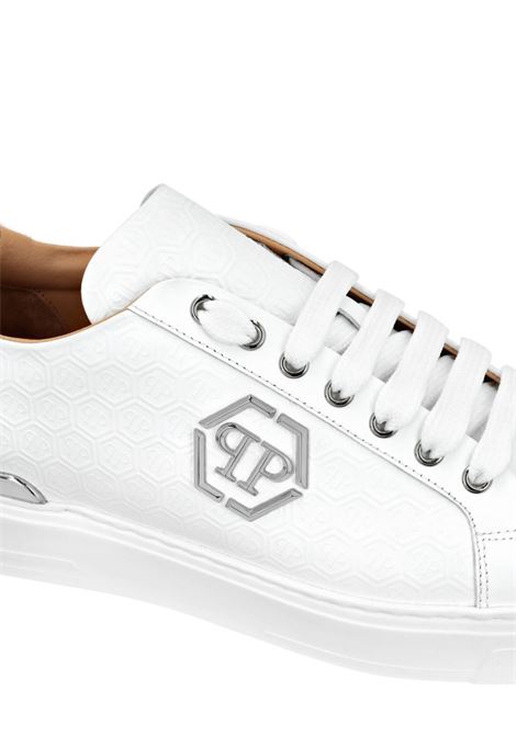 PHILIPP PLEIN Sneakers Low-Top Monogram In Nappa Bianca - PHILIPP PLEIN Acquista Ora