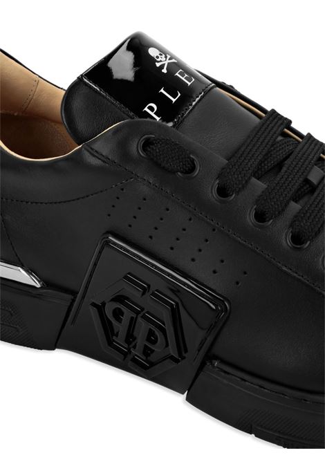 PHILIPP PLEIN Low-Top Leather Sneakers Phantom Kick$ Nere - PHILIPP PLEIN Fino Al -60%