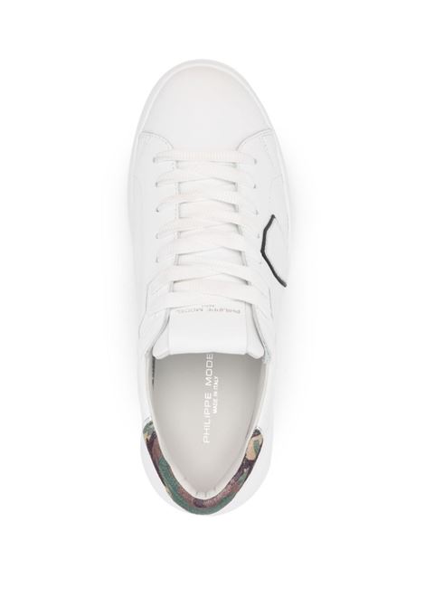 PHILIPPE MODEL Sneakers Basse Temple - Bianco e Camouflage - PHILIPPE MODEL Affare Del Giorno