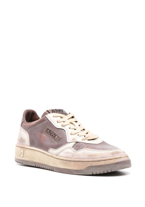 AUTRY Sneakers Medalist Low Super Vintage In Pelle Mud e Bianca - AUTRY Offerta