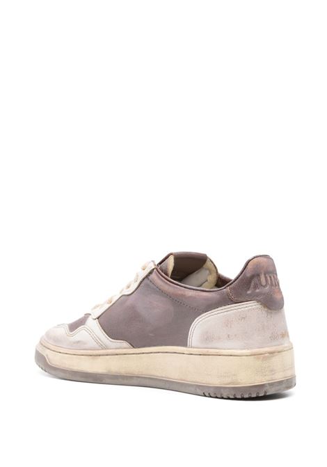 AUTRY Sneakers Medalist Low Super Vintage In Pelle Mud e Bianca - AUTRY Offerta