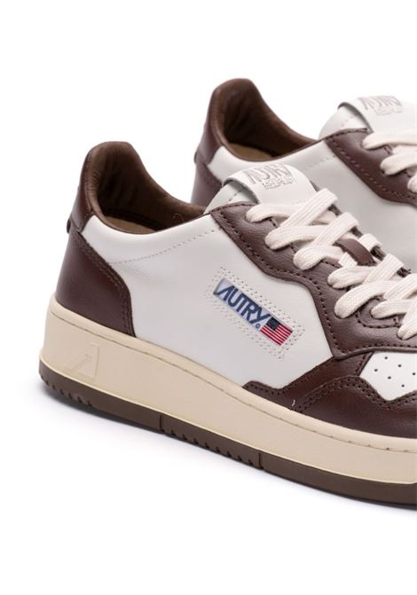 AUTRY Sneakers Medalist Low In Pelle Bicolor Bianca e Marrone - AUTRY Offerte