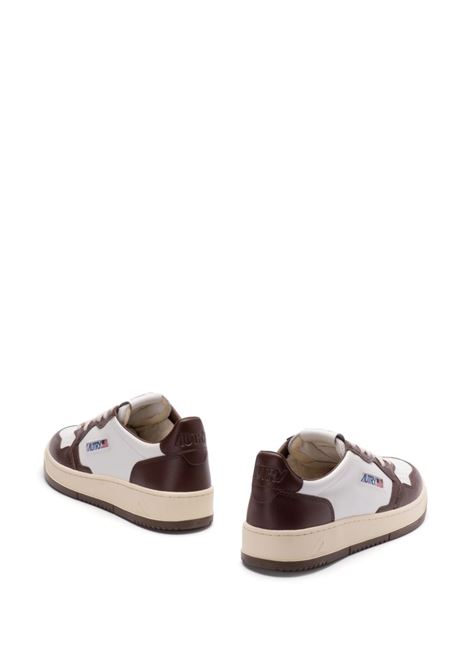 AUTRY Sneakers Medalist Low In Pelle Bicolor Bianca e Marrone - AUTRY Offerte
