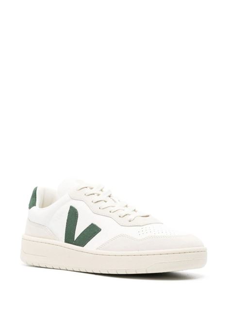 VEJA Sneakers V-90 In Pelle Bianca e Verde - VEJA Italia