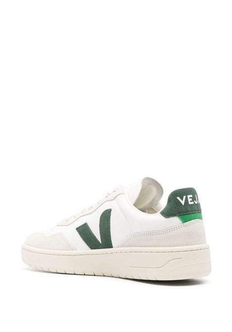 VEJA Sneakers V-90 In Pelle Bianca e Verde - VEJA Italia
