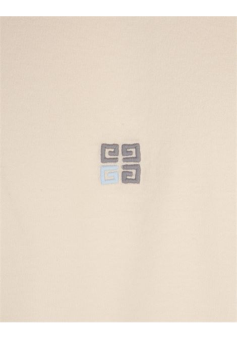 GIVENCHY T-Shirt Avorio Con Logo 4G Bicolore - GIVENCHY Negozio online di fabbrica