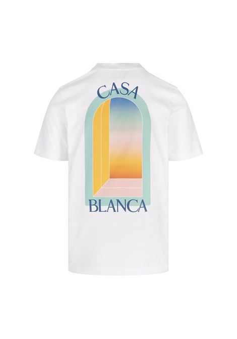 CASABLANCA T-Shirt L'Arc Coloré Bianca - CASABLANCA Qualità
