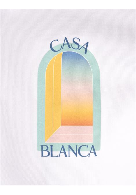 CASABLANCA T-Shirt L'Arc Coloré Bianca - CASABLANCA Qualità