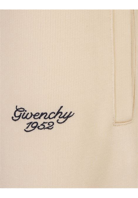 GIVENCHY Pantaloni Da Jogging Avorio Con Logo - GIVENCHY Grande vendita