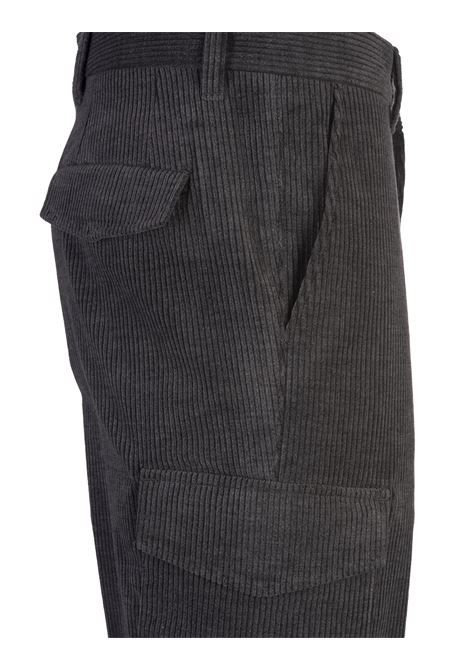 BOSS Pantaloni Cargo In Velluto a Coste Antracite - BOSS Qualità Garantita