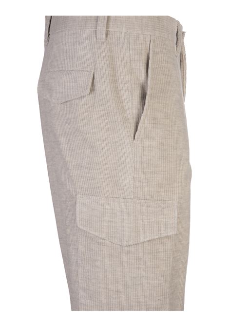 BOSS Pantaloni Cargo In Velluto a Coste Sabbia - BOSS Negozi Online