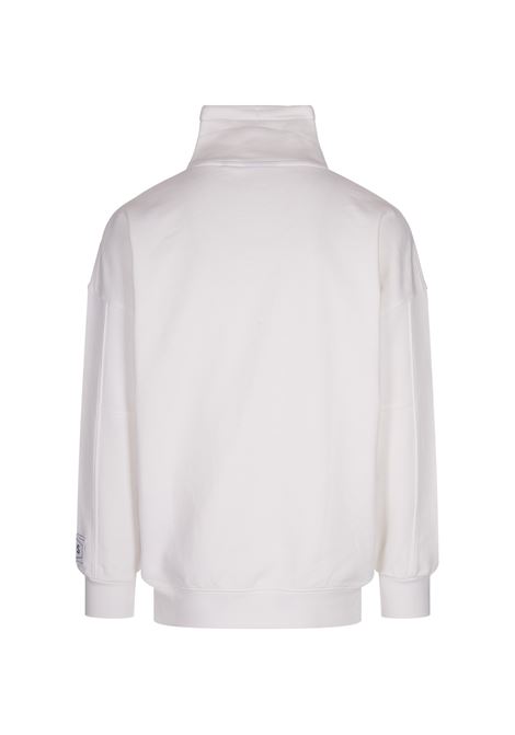 BOSS Felpa a Collo Alto Bianca Con Patch Logo - BOSS Promozione Limitata
