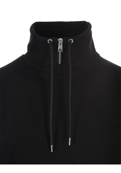 BOSS Felpa a Collo Alto Nera Con Patch Logo - BOSS Fino Al -60%