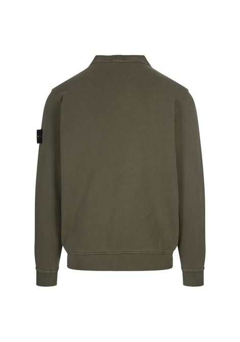 STONE ISLAND Felpa In Cotone Organico Con Struttura Diagonale ed Effetto "OLD" - STONE ISLAND Affare Del Giorno