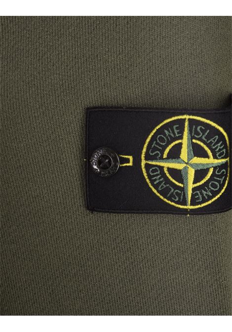 STONE ISLAND Felpa In Cotone Organico Con Struttura Diagonale ed Effetto "OLD" - STONE ISLAND Affare Del Giorno