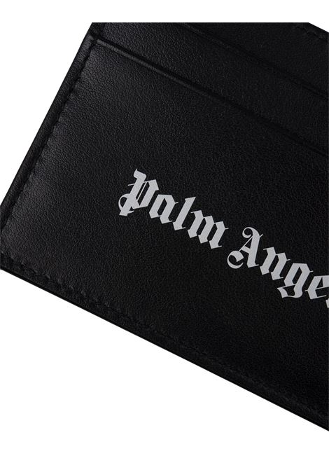 PALM ANGELS Portacarte In Pelle Nera Con Stampa Logo - PALM ANGELS Online