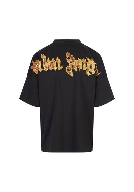 PALM ANGELS T-Shirt Burning Palm Nera - PALM ANGELS Outlet