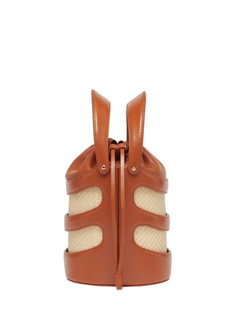 ALEXANDER MCQUEEN Borsa A Secchiello The Rise in Tan/Naturale - ALEXANDER MCQUEEN Spedizione Gratuita