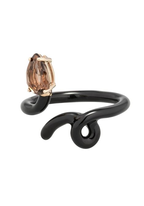 BEA BONGIASCA Anello Baby Vine Tendril Nero - BEA BONGIASCA Saldi Di Fabbrica