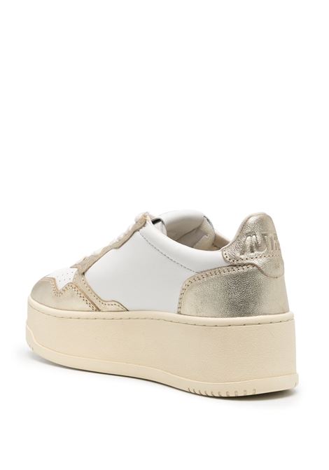 AUTRY Sneakers Low Medalist Platform Bianche e Oro - AUTRY In Saldo